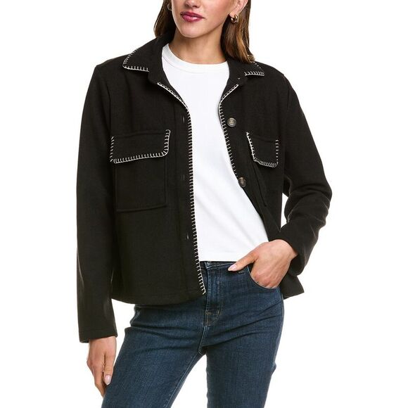 BeachLunchLounge Jackets & Blazers - Beachlunchlounge Womens Tali Jacket, Black